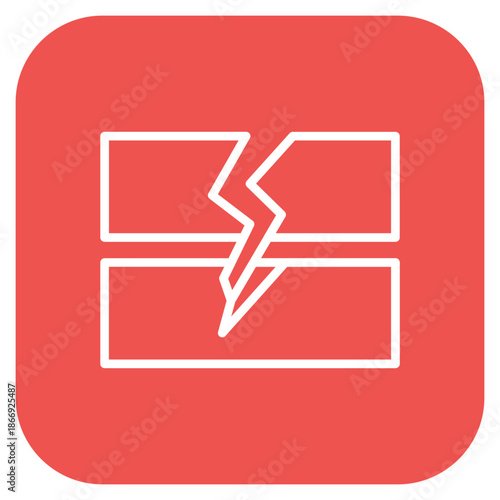 Fault Line icon vector image. Can be used for Geography.