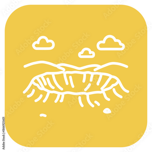 Meteor Crater icon vector image. Can be used for Geography.