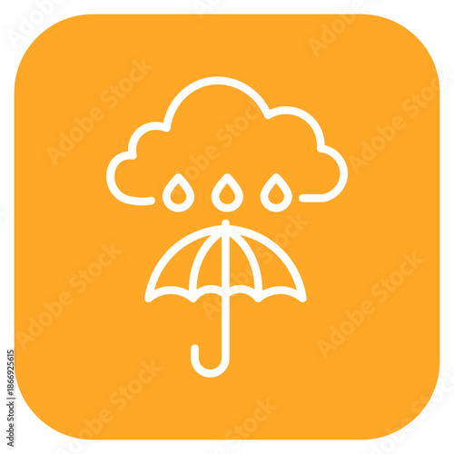 Monsoon icon vector image. Can be used for Geography.