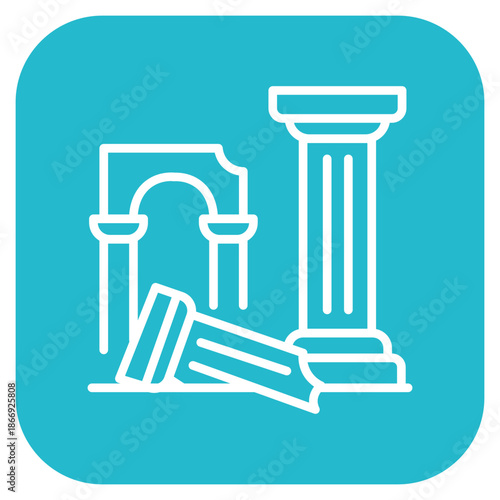 Architectural Remains icon vector image. Can be used for Archeology.