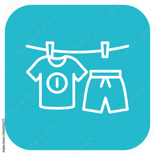 Sportswear Wash icon vector image. Can be used for Laundry.