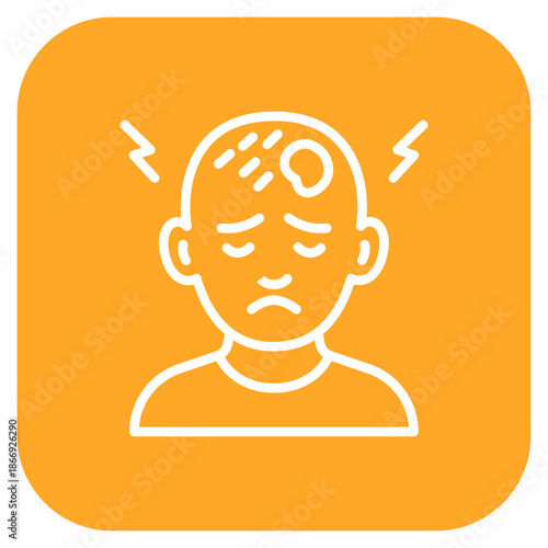 Alopecia icon vector image. Can be used for Dermatology.