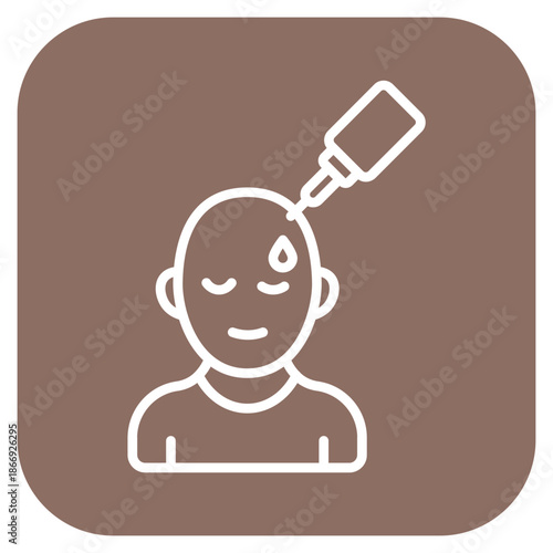 Baldness Treatment icon vector image. Can be used for Dermatology.