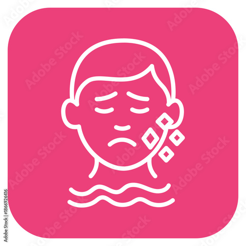 Flaky Skin icon vector image. Can be used for Dermatology.