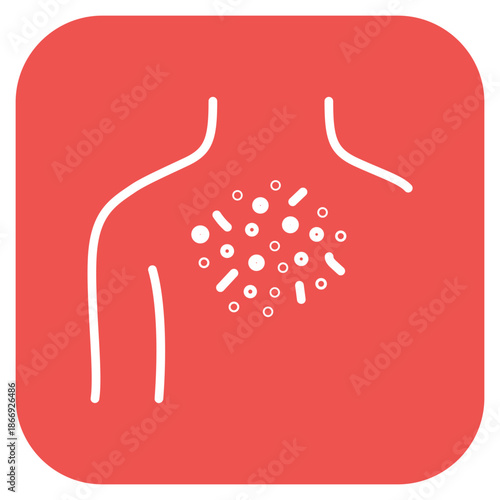 Rash icon vector image. Can be used for Dermatology.