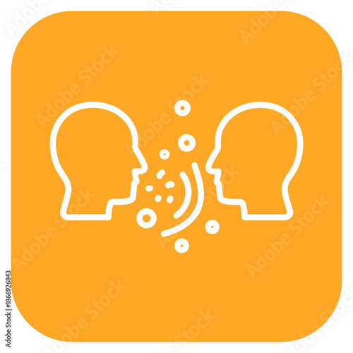 Airborne Spread icon vector image. Can be used for Tuberculosis.