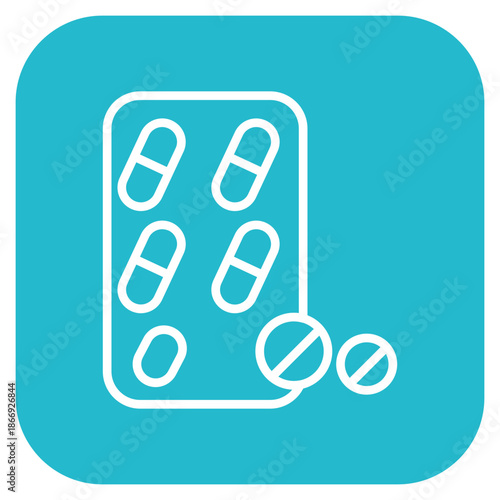 Antibiotic Pills icon vector image. Can be used for Tuberculosis.