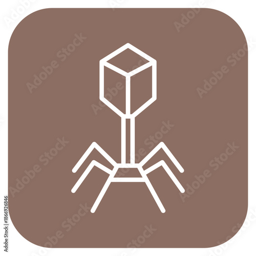 Bacteriophage icon vector image. Can be used for Tuberculosis.