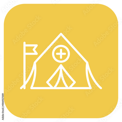 Medical Camp icon vector image. Can be used for Tuberculosis.