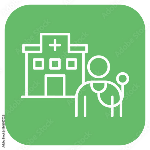 Outpatient Care icon vector image. Can be used for Tuberculosis.