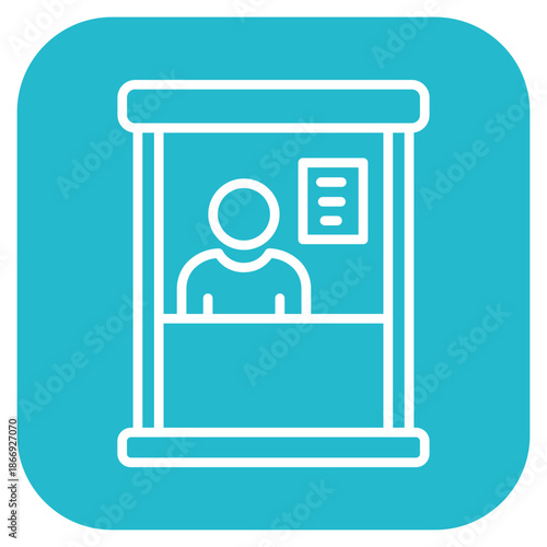 Screening Booth icon vector image. Can be used for Tuberculosis.
