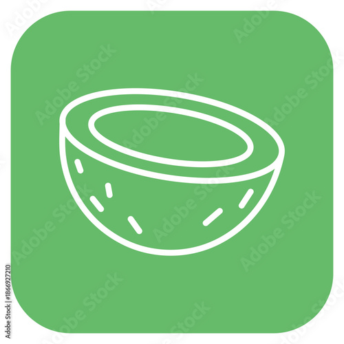 Coconut Bowl icon vector image. Can be used for Brunch.
