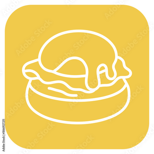 Egg Benedict icon vector image. Can be used for Brunch.