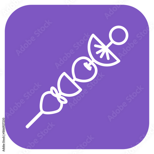 Fruit Skewer icon vector image. Can be used for Brunch.