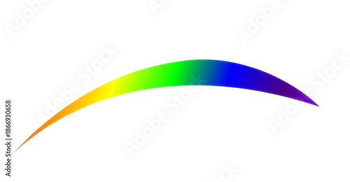 Curved Rainbow Arc Gradient Spectrum Flow with Tapered Ends