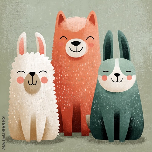 Playful Terrestrial Animal Figure with Expressive Snout – Immersive Clip Art Visual for Inclusive Digital Wellness Campaigns