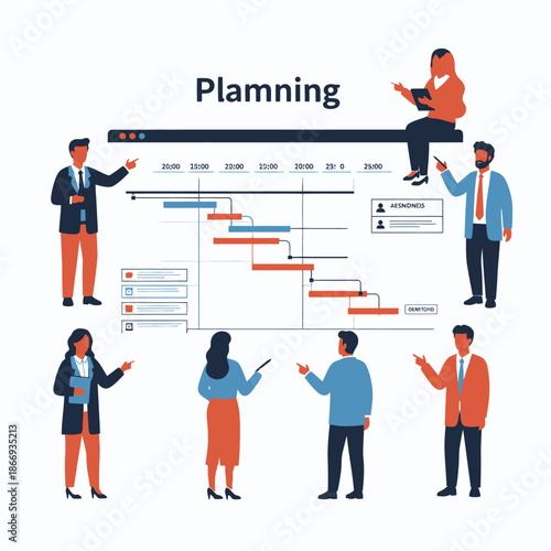 Project planning meeting with team members