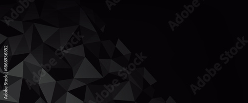 Dark Black vector abstract polygonal template. Glitter abstract illustration with an elegant design. A completely new template for your business design.
