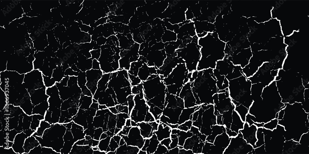 Fototapeta premium High Contrast Monochromatic Fault Line Technology Backdrop, Vector illustration.