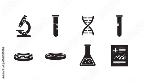 Laboratory Equipment Icons Set