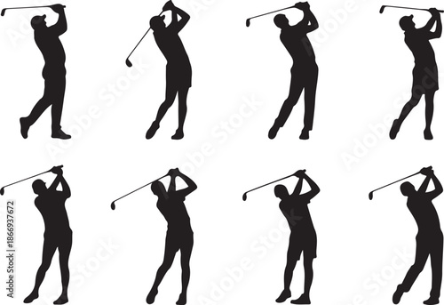 Golf silhouettes