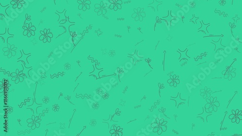 Light green doodles of arrows, stars, flowers, and wavy lines. Perfect for backgrounds, presentations, prints, and design projects