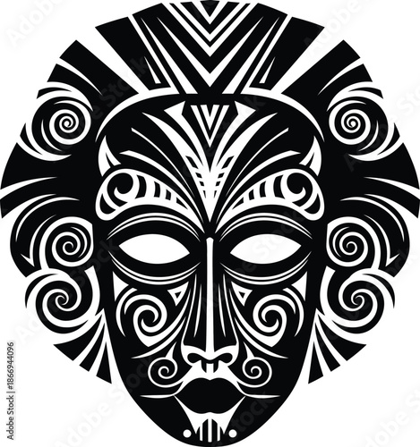 tribal african mask design