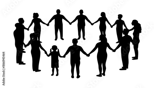 group of business people. silhouette of a man and woman. silhouettes of people with umbrella