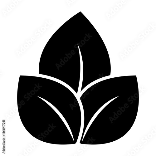 Vector graphic icon for Mint leaves