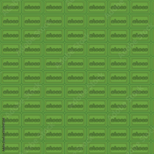 A material sample with a Valentine's Day theme and a background image of a matcha chocolate bar. / 抹茶チョコレート 板チョコ イラスト バレンタイン 背景素材 スウォッチ対応