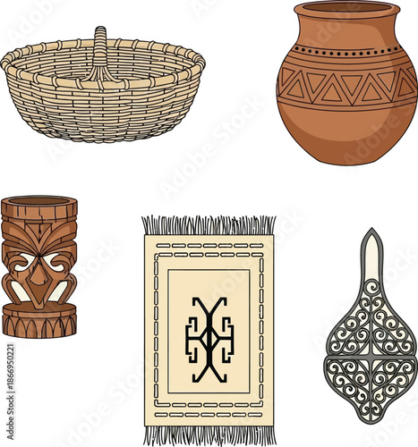 Tribal cultural artifacts and home decor