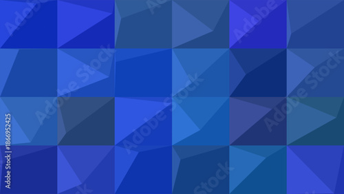 Dark Navy Blue Low Poly Geometric Background with Abstract Vector Triangles