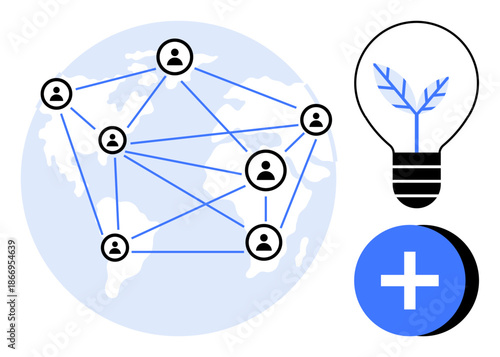 Global connections. Global connections linking people worldwide, fostering collaboration, and innovation. Global connections signify ideas, teamwork, and sustainable development. For networking
