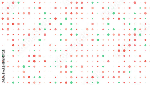 Abstract Polka Dot Pattern Background in Red and Green