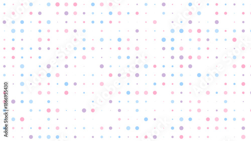 Pastel Color Delicate Dot Pattern Design on White