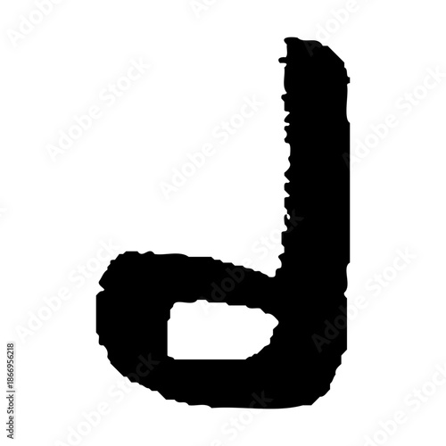 筆タッチの4分音符の手描きイラスト