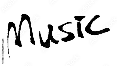 筆タッチのMusicの手描き文字
