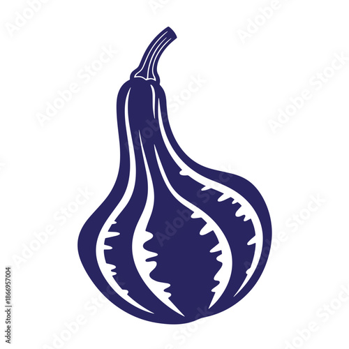 A blue illustration of an eggplant on a white background  vegetable  food