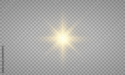 Vector transparent sunlight special lens flare light effect. PNG. Vector illustration