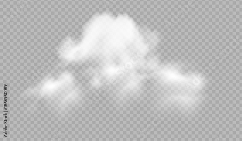 Realistic Smoke Cloud on Transparent Background – Vector Overlay
