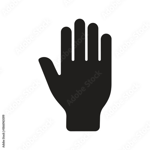 Human palm icon. Handprint icon