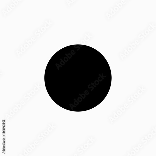 A large black circle