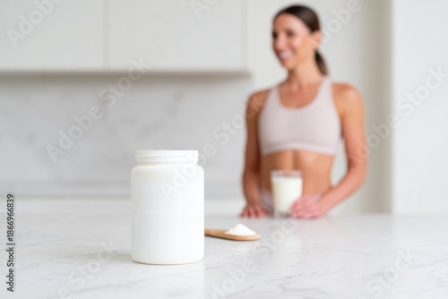 Wellness-focused individual enjoys colostrum supplement in minim