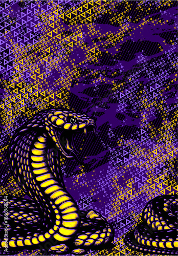 ABSTRACT TRIANGLE AND SNAKE FOR JERSEY UNIFORM DESIGN