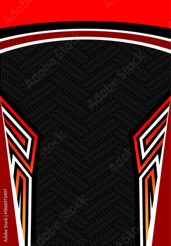 RED BORDER ABSTRACT AND PATTERN BACKGROUND FULL SUBLIMATION