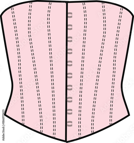 Top Corset corsets Cad Garment Flat clothing technical drawing cads fashion design apparel outline v neck eyelash lace trending vector designer  women illustration croquettes mock up girls pretty tops