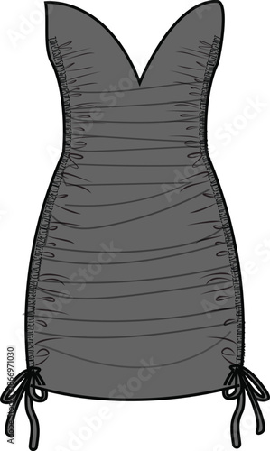 cad Garment Flat clothing technical drawing cads fashion design apparel outline v neck eyelash lace trending vector designer  women illustration croquettes mock up girls