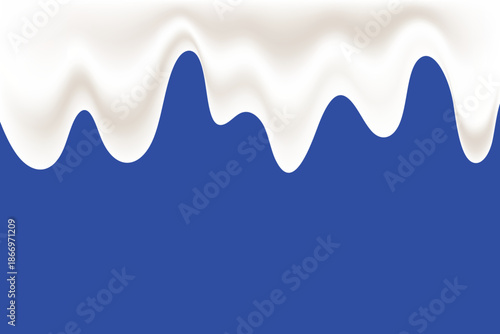 Cow's milk wave, background element of milk yogurt product. Product packaging design
