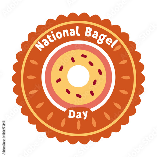 National bagel day illustration, perfect for food promotion or culinary events.