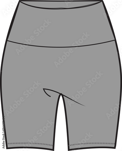 Shorts cycling short gym legging wear lounge activewear grey top crop leggings cad flat lay garment design clothing technical drawing cads fashion design apparel outline v neck drape trending vector 